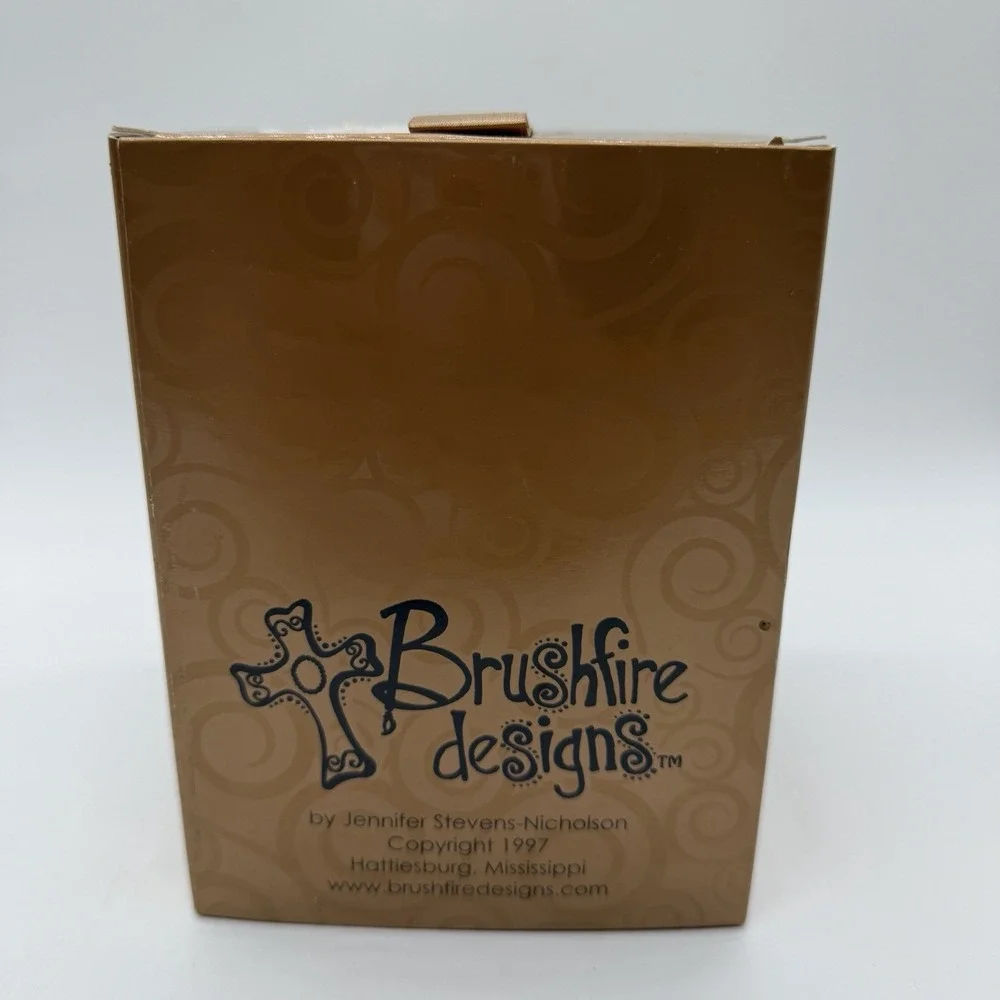 Brushfire Designs Hand Painted Lighted Glass Ornament USB Decor NIB Gift